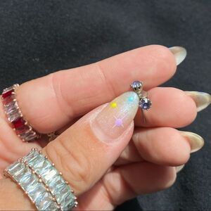 Purple Gem Earrings (Free with bundle of $15 or more)